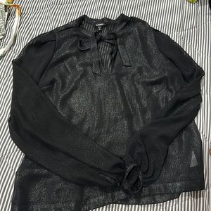 Black sheer blouse